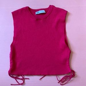Ribbed Tank top w/ an opening on each side